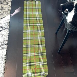 Vibrant Plaid Scarf with Fringe